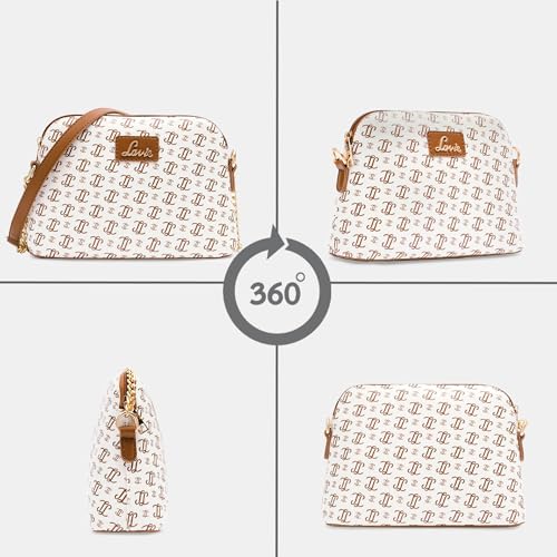 Lavie Women's Janet Monogram LL Print Sling Bag |Ladies Purse Handbags - Image 5