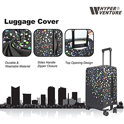 HYPER VENTURE Washable Luggage Cover - Fashion Suitcase Protector Fits 27-30 Inch Luggage (Color Dots, L) - Image 2