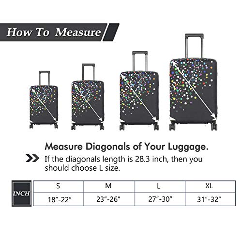 HYPER VENTURE Washable Luggage Cover - Fashion Suitcase Protector Fits 27-30 Inch Luggage (Color Dots, L) - Image 5