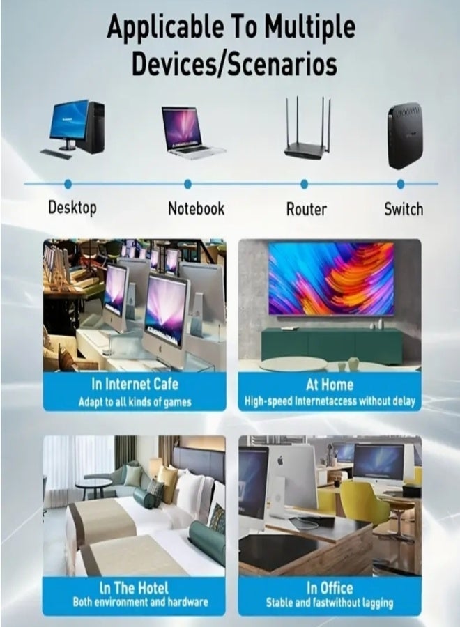 High-Speed CAT6 Network Cable – 1 Gbps Data Transfer, Durable RJ45 Connectors, Striking Orange - Image 5