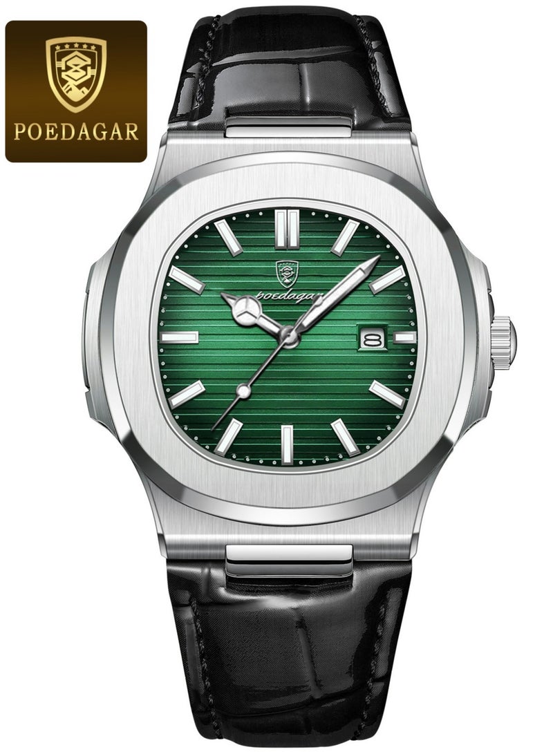 پوداجار ساعة الرجل ساعة رجالية مضيئة مقاومة للماء كوارتز - 40.5 ملم - Image 1
