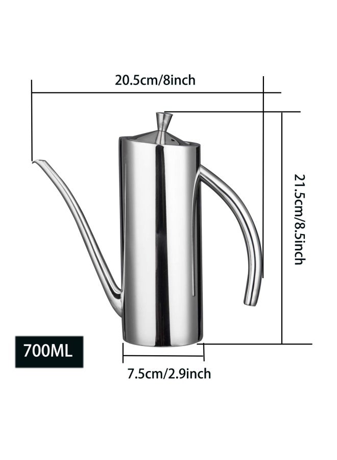 IMEEA Olive Oil Dispenser SUS304 Stainless Steel Cooking Kitchen No Drip Oil Can Vinegar Container, 24oz/700ml - Image 2