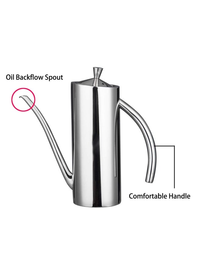 IMEEA Olive Oil Dispenser SUS304 Stainless Steel Cooking Kitchen No Drip Oil Can Vinegar Container, 24oz/700ml - Image 5