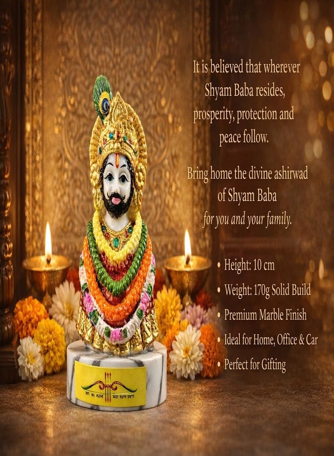 MASIPICKS™ Khatu Shyam Ji Idol Statue Showpiece for Home and Pooja Decoration | Murti for Car Dashboard and Office | Decorative Figurine - Image 2