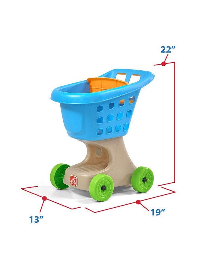 Step2 Little Helper'S Shopping Cart For Kids, Grocery Store Pretend Play Toy For Toddlers Ages 2+ Years Old, Durable, Easy Assembly, Bright Colors, Blue  - Image 5