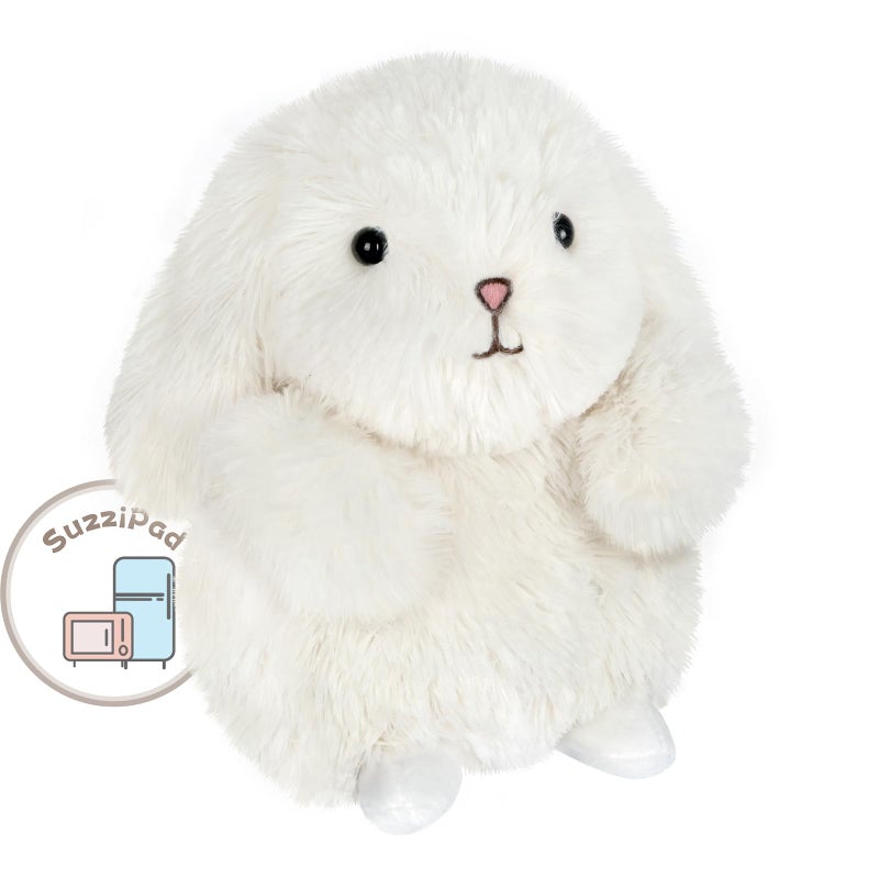 SUZZIPAD Bunny Stuffed Animal Microwavable Heating pad for Anxiety Relief Rabbit Plush for Bedtime Cuddle Companion Warmer plushies Stress Relief Packages for Women Girls Unscented 8inch 13 lbs - Image 2