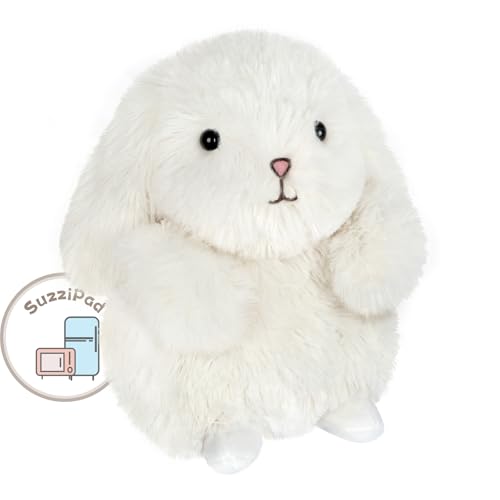 SUZZIPAD Bunny Stuffed Animal Microwavable Heating pad for Anxiety Relief Rabbit Plush for Bedtime Cuddle Companion Warmer plushies Stress Relief Packages for Women Girls Unscented 8inch 13 lbs - Image 1