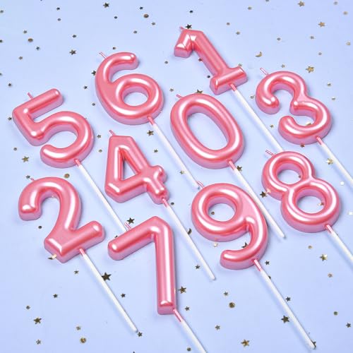 PHD Cake 2.76 inch Classical Pink 3 Number Birthday Candles, Party Celebration - Image 5