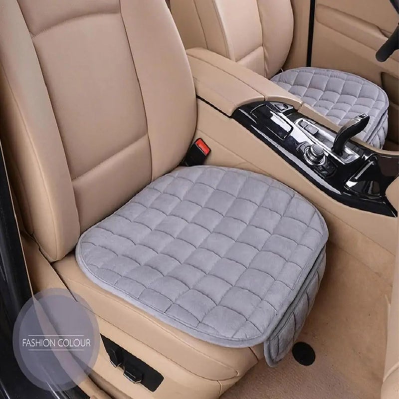 RADIANT Ultra-Soft Memory Foam with Non-Slip Grip and Storage Pouch Car Seat Cover Sponge Front Rear,– Universal Fit, All-Season (Grey Front 2 Pcs) - Image 3