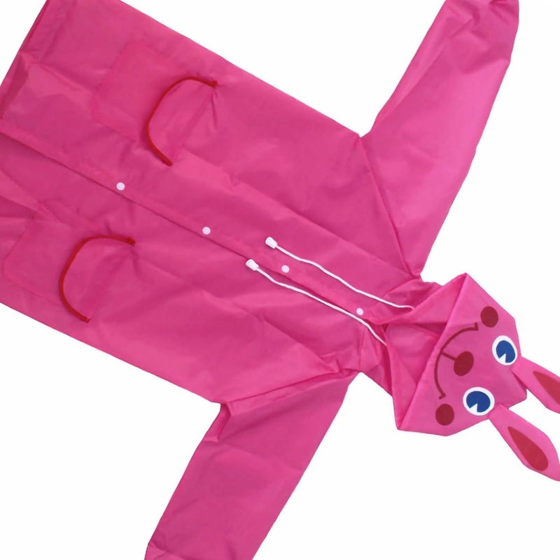 GLOGLOW Drying Supplies Cartoon Animal Pink Raincoat Lightweight 200g Adjustable Collar for Outdoor Children - Image 1