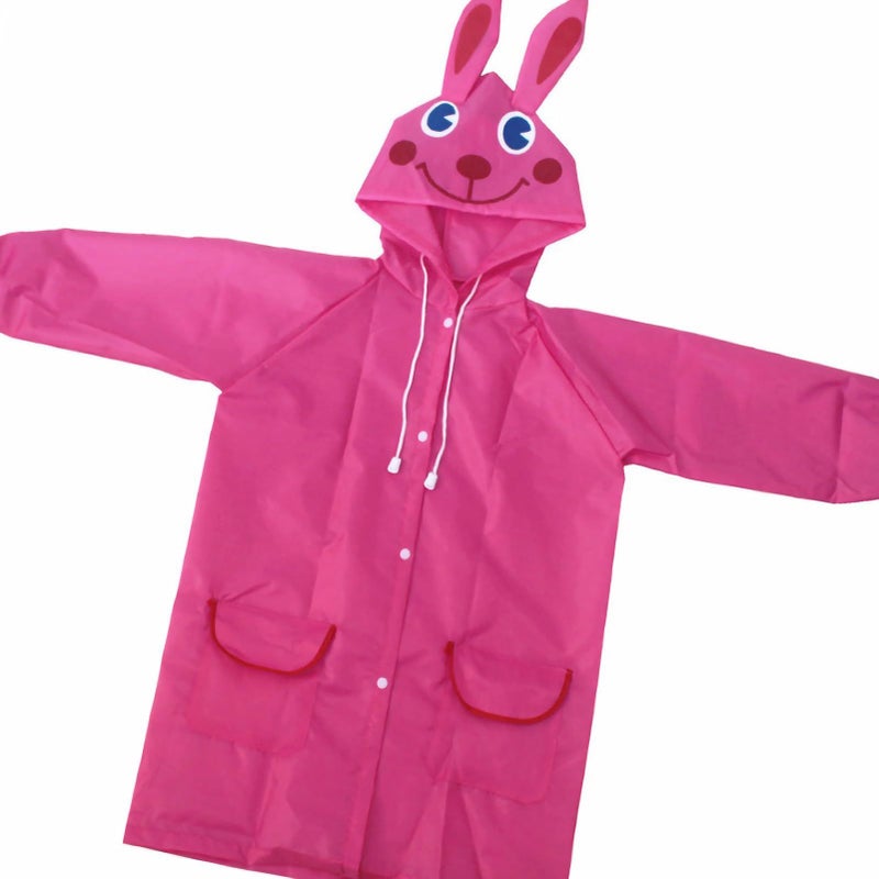 GLOGLOW Drying Supplies Cartoon Animal Pink Raincoat Lightweight 200g Adjustable Collar for Outdoor Children - Image 5