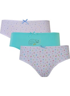 Hepsine Rakip Rivaling All 3-Piece Girl's Patterned Slip Panties Thin Elastic Cute Comfortable  - Image 3