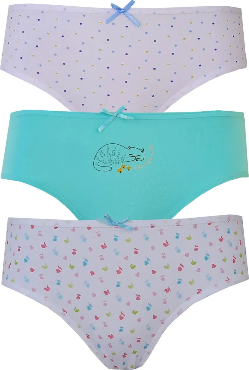 هيبسين راكيب Rivaling All 3-Piece Girl's Patterned Slip Panties Thin Elastic Cute Comfortable