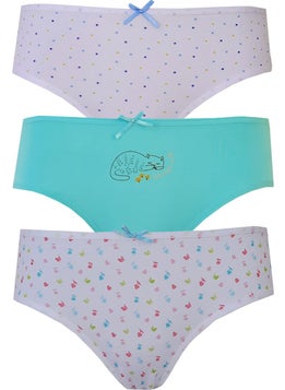 Hepsine Rakip Rivaling All 3-Piece Girl's Patterned Slip Panties Thin Elastic Cute Comfortable  - Image 4