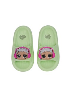 UrbanHaul UrbanHaul Girls Mga Lol Print Slip on Sliders For Kids Suitable for Daily Use :- Green  - Image 3