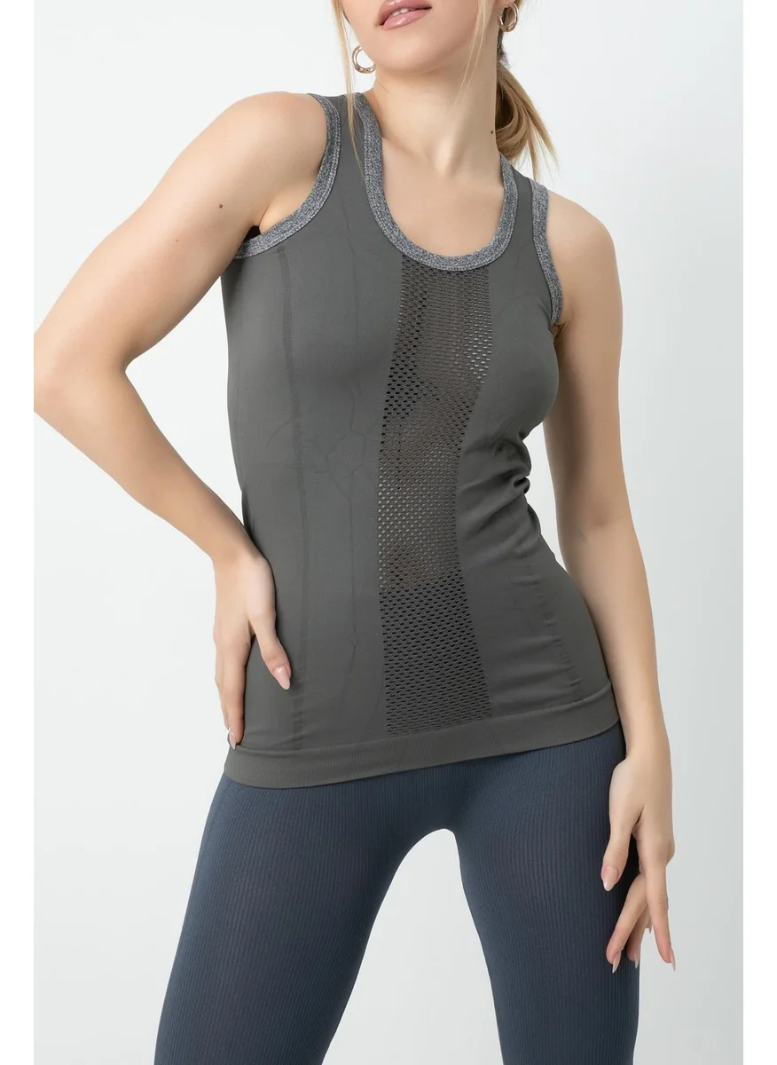 Gigotto Women's Mesh Detailed Sports T-Shirt