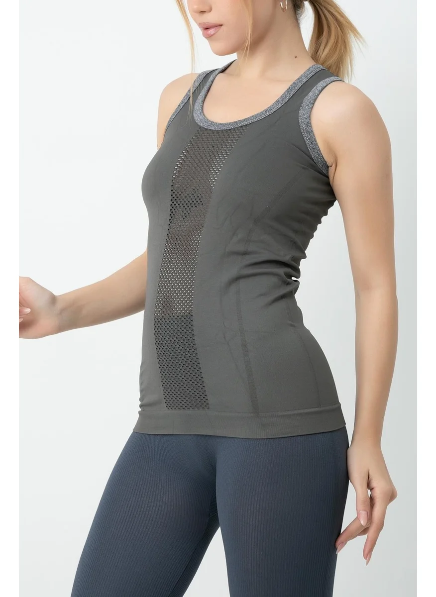 Gigotto Women's Mesh Detailed Sports T-Shirt