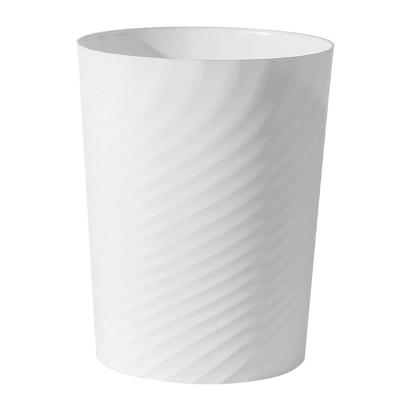 UUJOLY Plastic Small Trash Can Wastebasket Garbage Container Basket for Bathrooms Laundry Room Kitchens Offices Kids Rooms Dorms White 18 Gallon