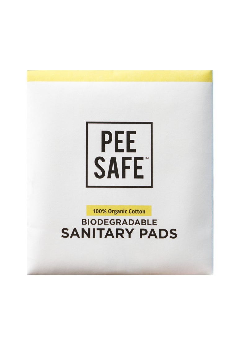 PEE SAFE PeeSafe 100% Organic Cotton Sanitary Pads & Bamboo Core, Absorbent & Leak-proof, Regular - 10 pads - Image 3