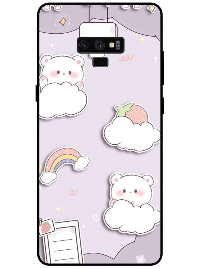 EYE CATCH Protective Case Cover For Samsung Galaxy Note 9 Smart Series Printed Protective Case Cover for Samsung Galaxy Note 9 Cats & Clouds  - Image 1