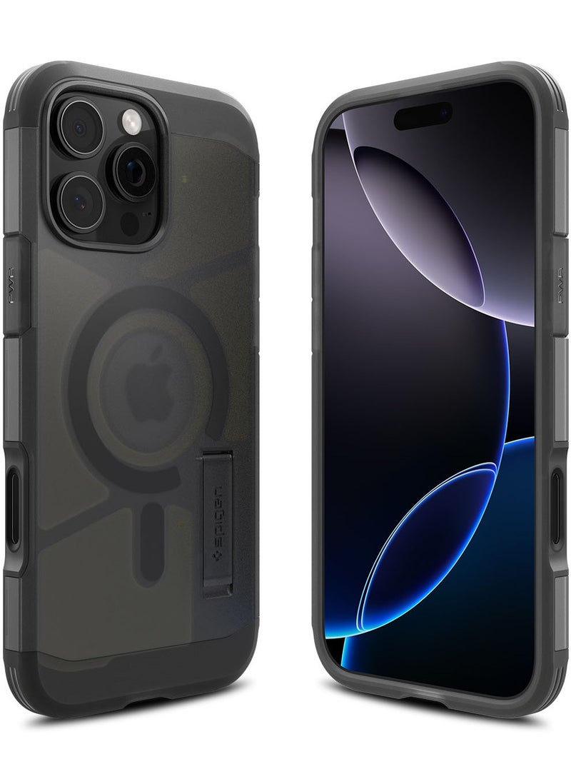 Spigen Tough Armor T (Ai) MagFit AI iPhone 16 Pro MAX Case Cover [Camera Control Button] MagSafe with Kickstand - Frost Black - Image 1