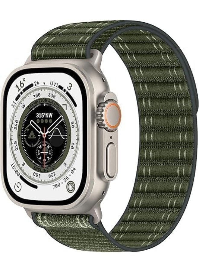 2Pcs for Apple Watch Strap 46/45/44/49mm Men, Premium Braided Sport Loop Band for iWatch Series 10 9 8 7 6 5 4 3/SE 2/Ultra 2, Breatheable Nylon Fabric Velcro Strap - Image 2