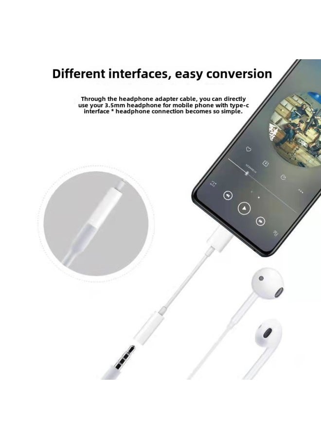 Generic Suitable For TYPE-C Mobile Phone Max Earphone Adapter Audio Cable Adapter Type-c To 3.5MM Digital Audio-Color:Ip Interface Bluetooth Version (blue Film And White Line)-Length:0.1  - Image 4