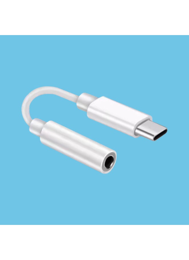 Generic Suitable For TYPE-C Mobile Phone Max Earphone Adapter Audio Cable Adapter Type-c To 3.5MM Digital Audio-Color:Ip Interface Bluetooth Version (blue Film And White Line)-Length:0.1  - Image 1