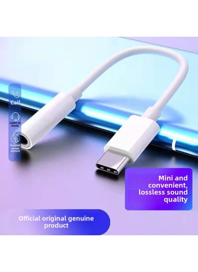 Generic Suitable For TYPE-C Mobile Phone Max Earphone Adapter Audio Cable Adapter Type-c To 3.5MM Digital Audio-Color:Ip Interface Bluetooth Version (blue Film And White Line)-Length:0.1  - Image 2