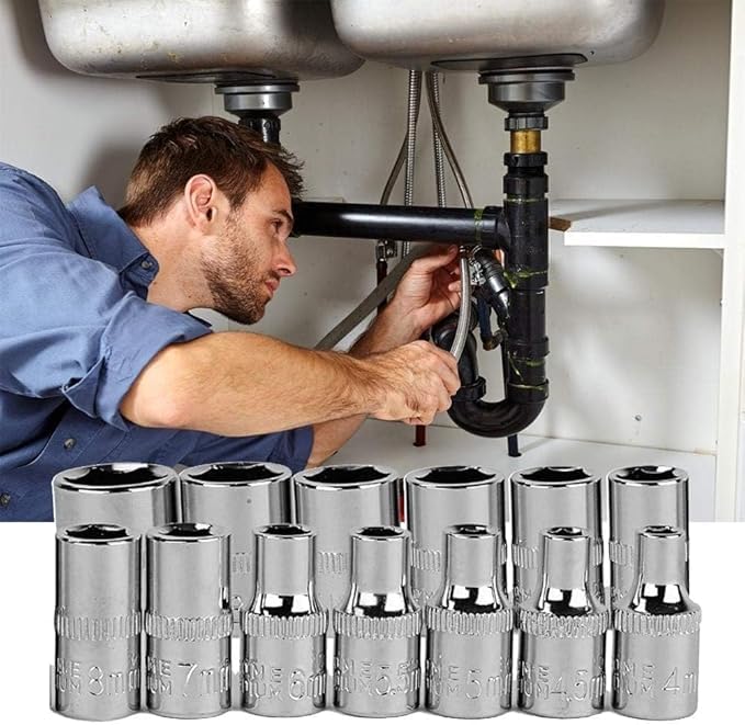 TRENDIFY4YOU 46 in 1 MultiPurpose Tool Kit with Screwdriver Socket Set Drill Bit Set for Wall Metal Wood Electrical Repair Tools for Home Office Use Compact Portable Hand Tool Set - Image 2