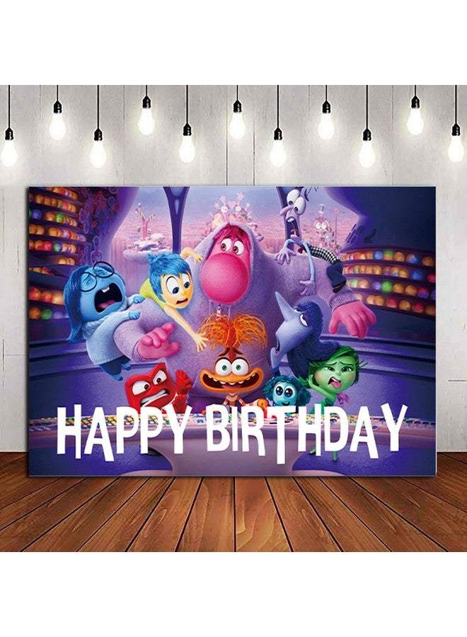 OMTO 1Pack Set Inside Out Party supplies for kids birthday party decoration (Backdrop) - Image 1