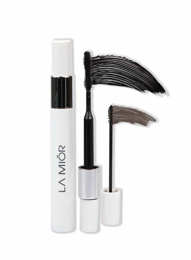 LAMIOR LA MIOR What The Lash! Mascara & Flexilift Brow Gel Duo - Extreme Volume + Length + Hypercurl, 24 Hr Wear, Waterproof, False Lash Effect, 2-in-1 Tinted Brow Lift with Biotin & Argan (Ultra Black) - Image 1