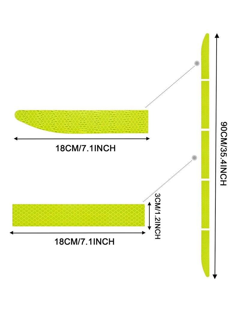 ملصقات شريط عاكس قوي رؤية ليلية عالية الكثافة ملصق عاكس تحذير سلامة عالمي من الدرجة الماسية مقاوم للماء ذاتي اللصق لصندوق السيارة 35.2'' (أصفر) - Image 5