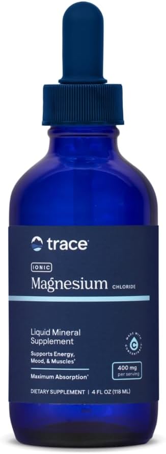Trace Minerals Ionic Magnesium  Liquid Ionic Magnesium to Support Immune Brain  Heart Health  Supplement to Aid Energy  Vitality  Supplement with Magnesium  Sodium  4 fl oz 30 Servings - Image 1