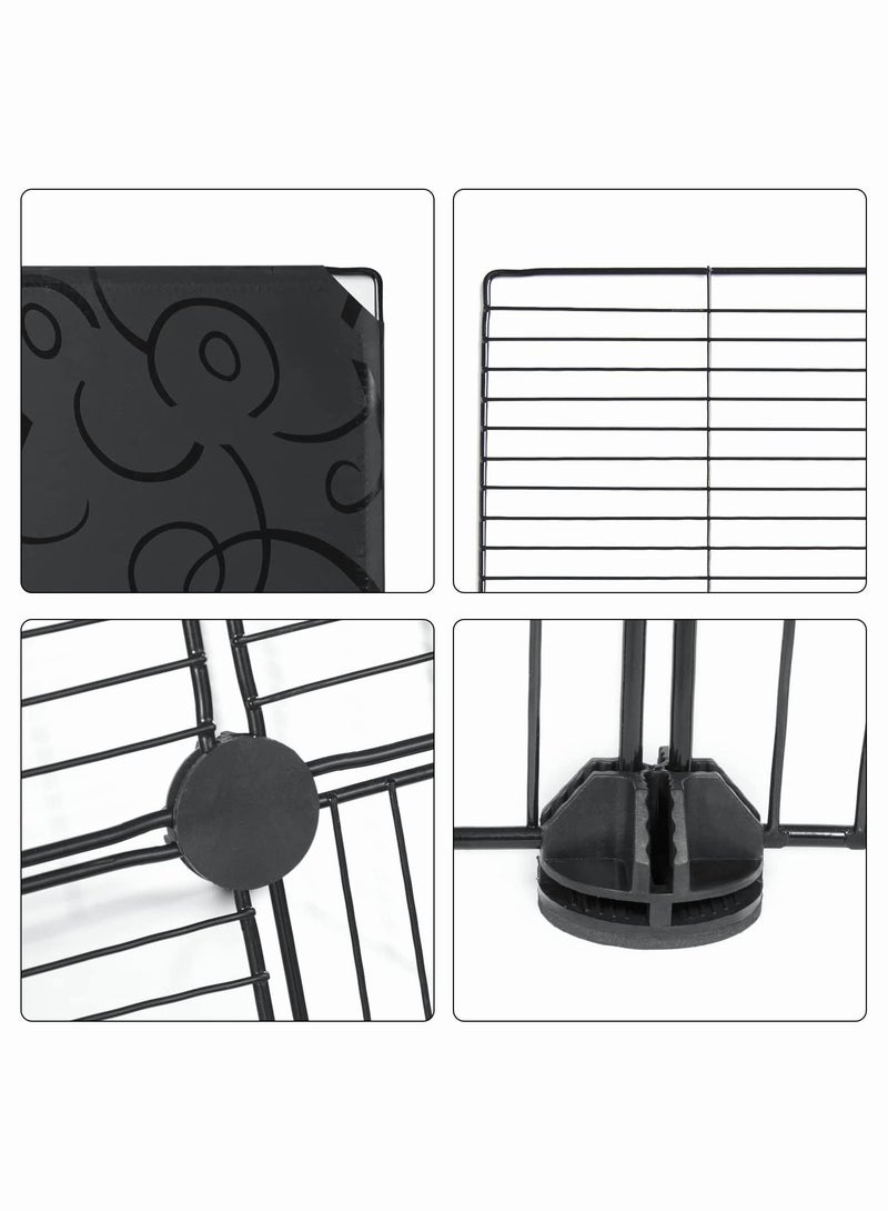 DIY Encrypted Metal Mesh Pet Cat Hamster Rabbit Fence with Storage Space and Ladder Removable Pet Cage - Image 5