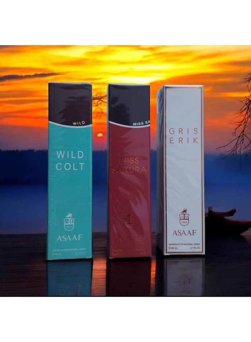 عساف مجموعة 3 عطور عساف كل عبوة 200 مل - Image 2