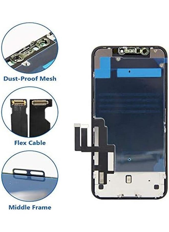 erorex - For Iphone 11 Screen Replacement Lcd Display 3D Touch Digitizer Assembly Compatible With Iphone 11 Screen Replacement 6.1 Inch Model A2111 A2223 A2221 With Repair Tools And Screen Protector - Image 1