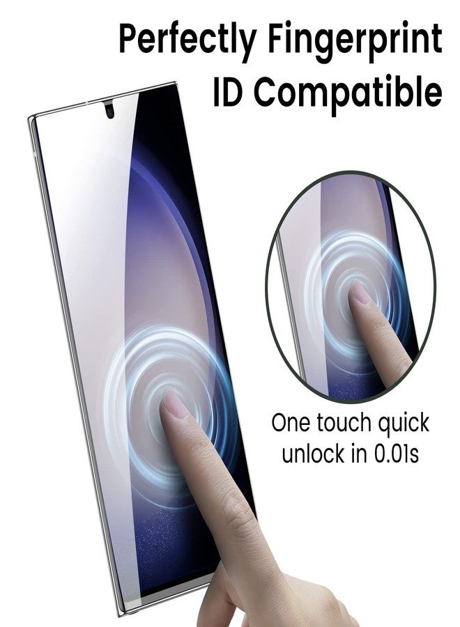 MOHAVE 2 Pack [Auto Alignment/Dust Removal] Privacy Screen Protector for SAMSUNG Galaxy S23 Ultra 5G 6.8″, 3D Curved Anti Spy Private Film, 7H Hybrid Material, 100% Ultrasonic Fingerprint ID - Image 4