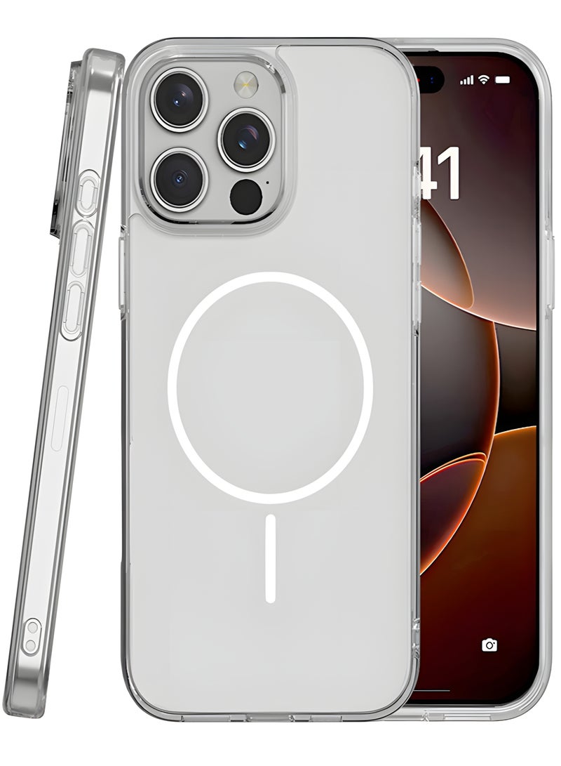 Magsafe Case for iPhone 15 Pro Max Magsafe Clear Cover Magnetic Wireless Charging Support, Shockproof Protection, Scratch-Resistant for iPhone 15 Pro Max - Clear - Image 1