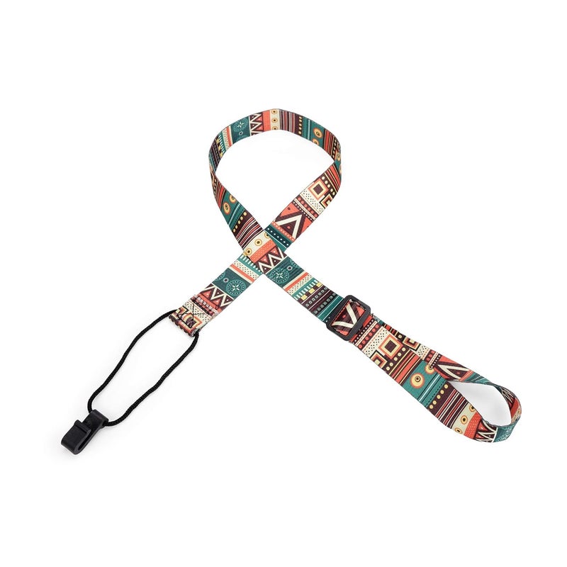 Juarez Adjustable Ukulele Strap – Soft Cotton, Colorful Pattern, Hanging Style with Strong Buckle – Lightweight & Durable, Compatible with All Ukuleles - Image 2