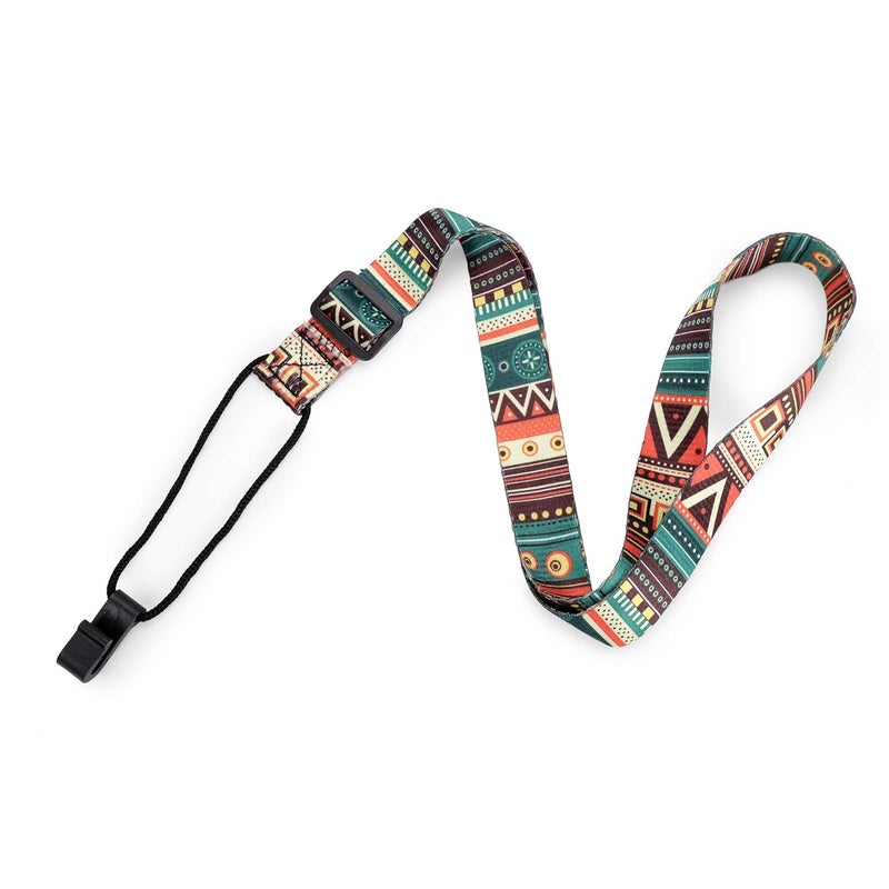 Juarez Adjustable Ukulele Strap – Soft Cotton, Colorful Pattern, Hanging Style with Strong Buckle – Lightweight & Durable, Compatible with All Ukuleles - Image 1