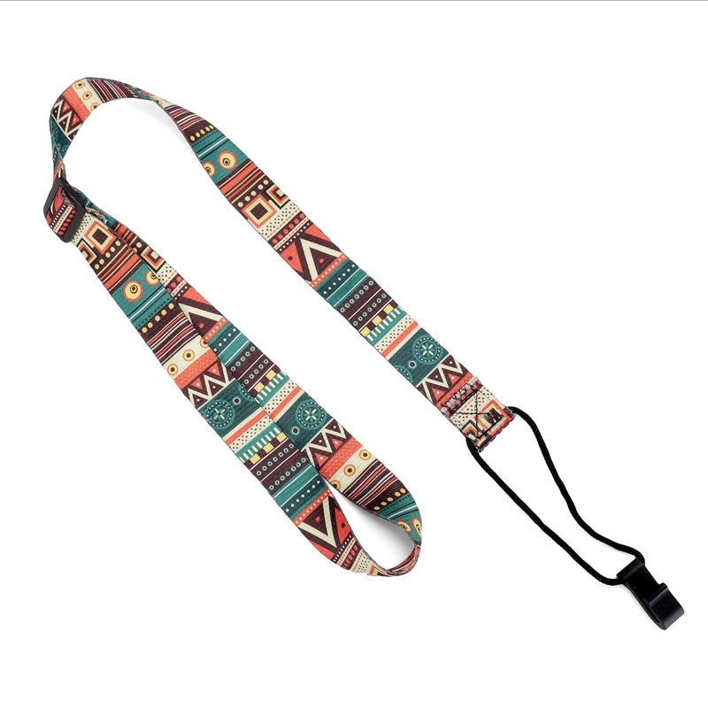 Juarez Adjustable Ukulele Strap – Soft Cotton, Colorful Pattern, Hanging Style with Strong Buckle – Lightweight & Durable, Compatible with All Ukuleles - Image 4