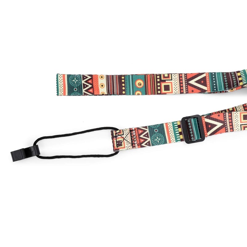 Juarez Adjustable Ukulele Strap – Soft Cotton, Colorful Pattern, Hanging Style with Strong Buckle – Lightweight & Durable, Compatible with All Ukuleles - Image 3