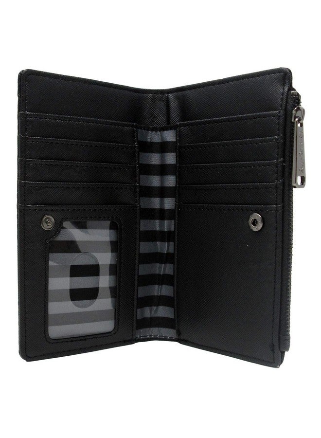 Loungefly X Harry Potter Hogwarts Houses Crests Bifold Wallet (Black Multi One Size) - Image 2