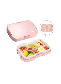 Cool Baby COOLBABY Kids Lunch Box, Bento Box for Kid with 6 Compartments, Suitable for Microwave and Dishwasher, 920ml Lunch Container for Kids(Pink）  - Image 1