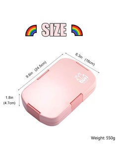 Cool Baby COOLBABY Kids Lunch Box, Bento Box for Kid with 6 Compartments, Suitable for Microwave and Dishwasher, 920ml Lunch Container for Kids(Pink）  - Image 5
