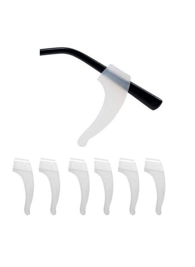 ASTRQLE 4 Pairs Premium Grade Soft Anti Slip SIlicone Holder for Glasses Ear Hook (Transparent) - Image 1