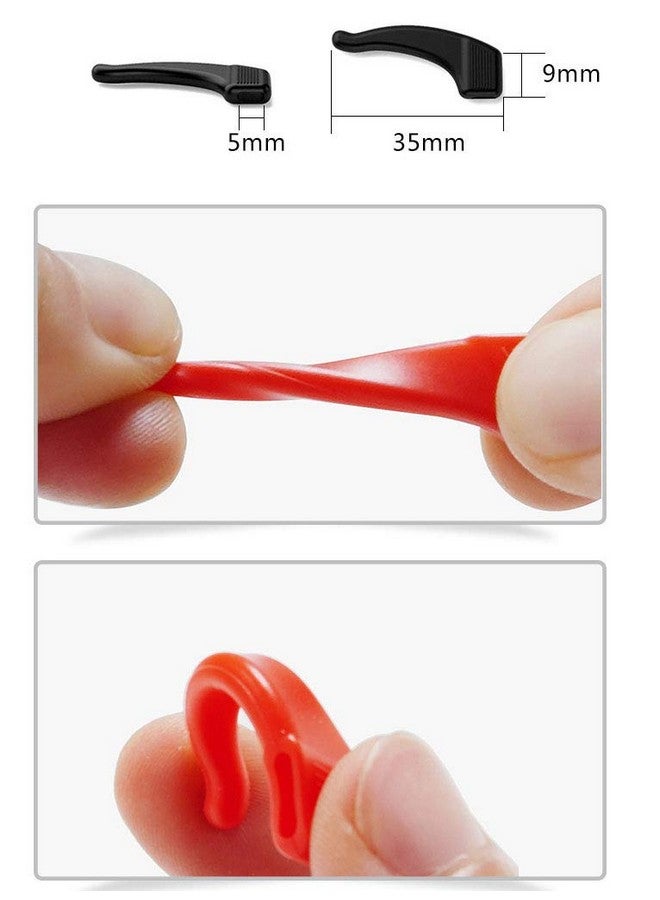 ASTRQLE 4 Pairs Premium Grade Soft Anti Slip SIlicone Holder for Glasses Ear Hook (Transparent) - Image 3