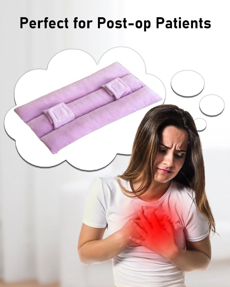 BELINOUS Seat Belt Pillows for Post Mastectomy Surgery, Seatbelt Chest Cushions After Heart Surgery for Car, Port Pillows for Chemo and Breast Cancer Patients' Comfort (Purple) - Image 4