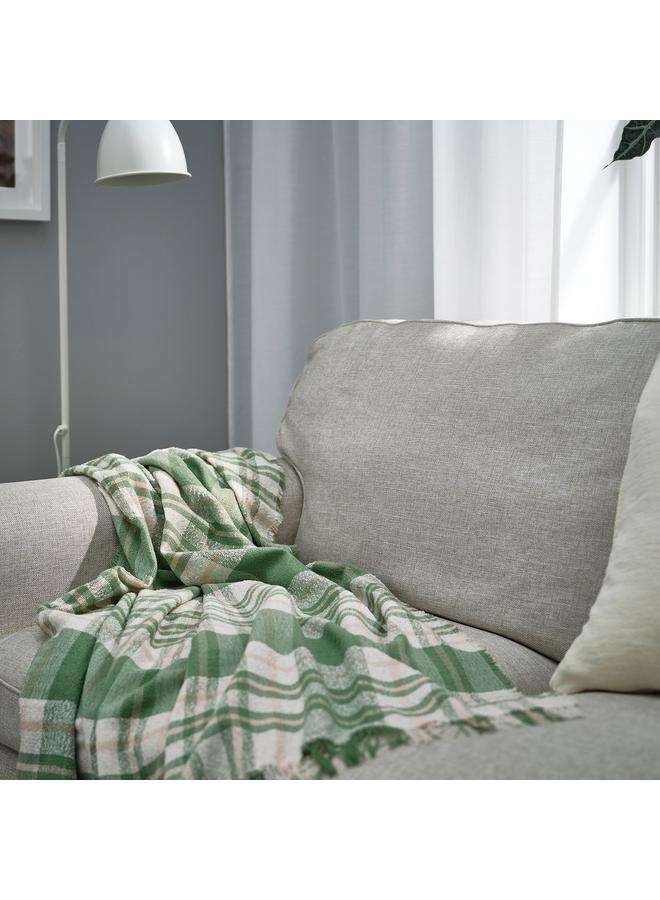 erorex Throw, green/off-white, 130x170 cm - Image 4